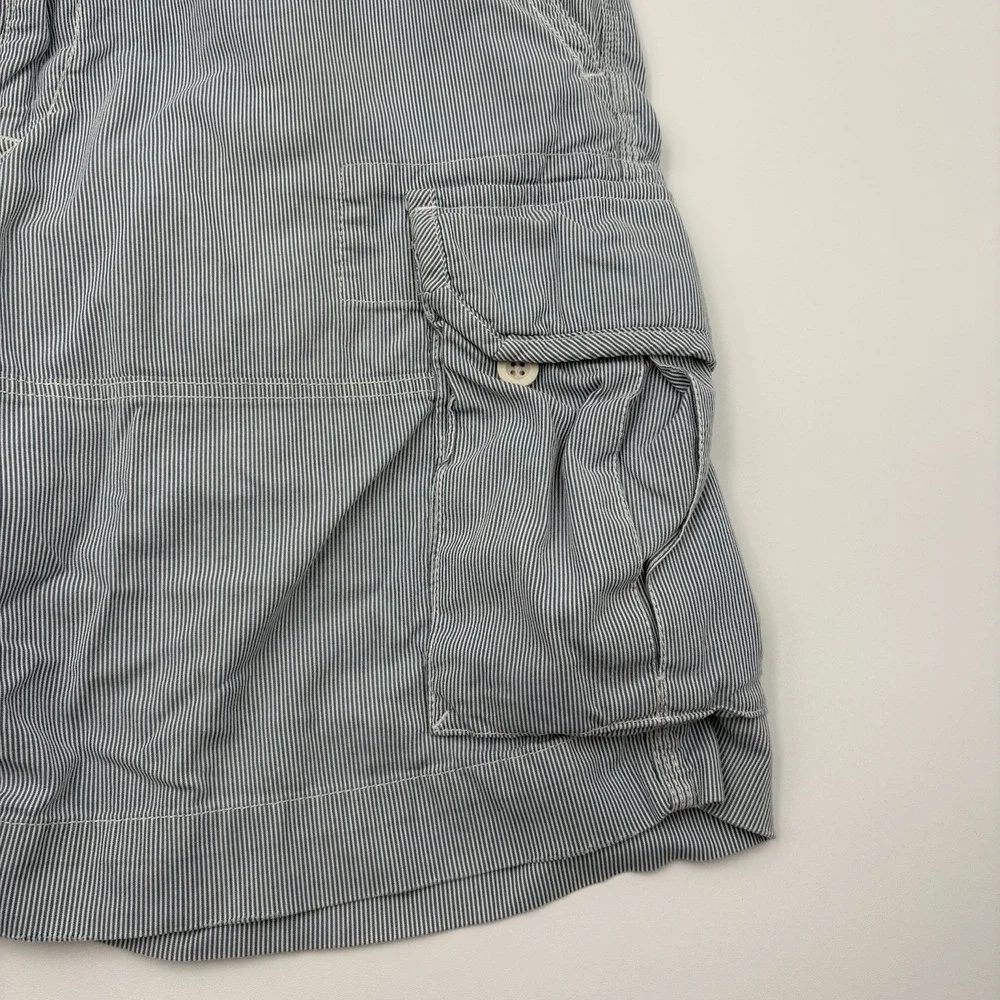 Polo Ralph Lauren Men's Pinstripe Cargo Shorts Blue White Cotton Size 36